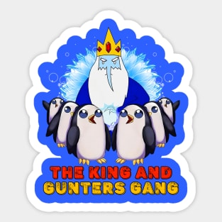 Adventure Time Gunter Gang And Ice King Sticker